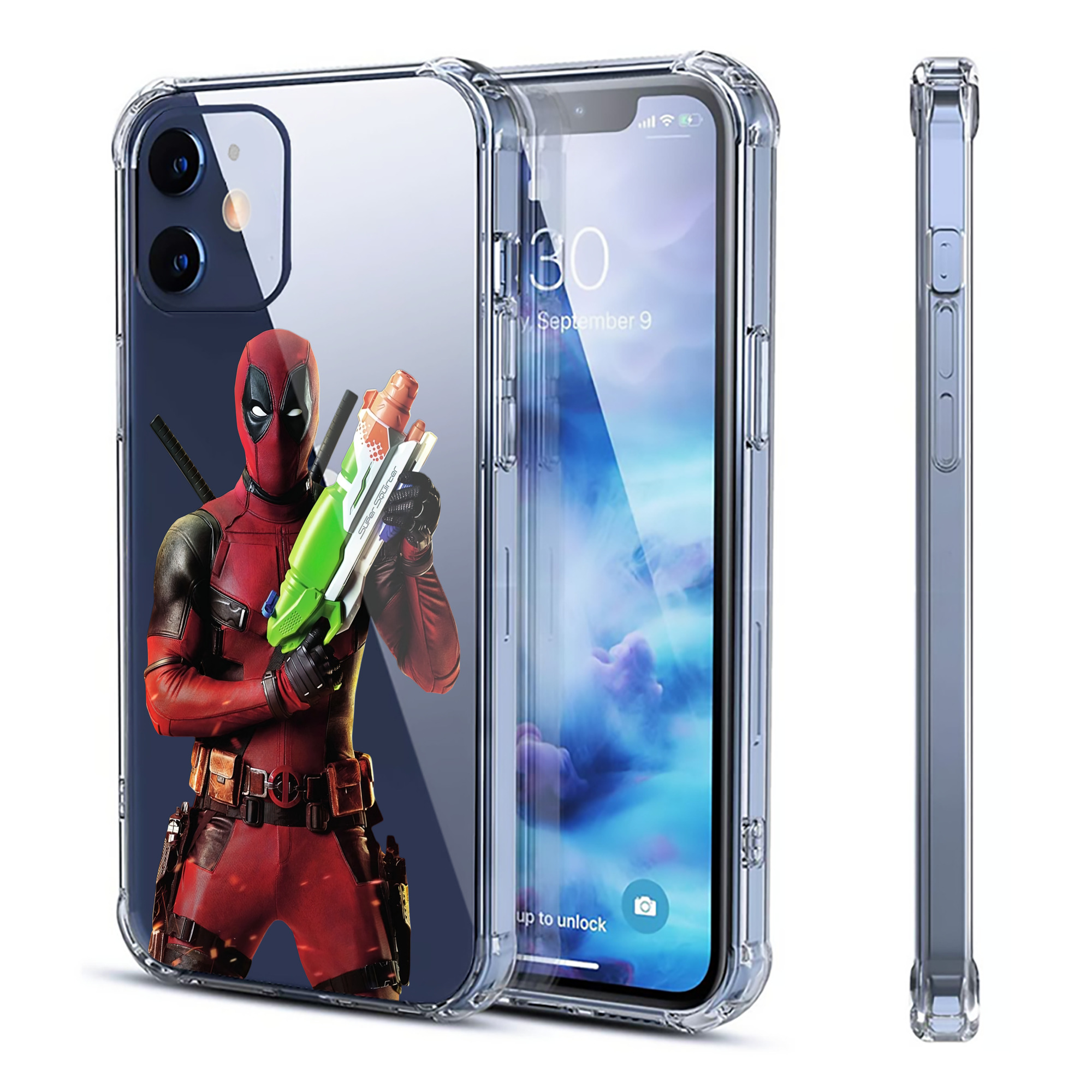 （画像用） Deadpool デッドプール 【iPhone 12シリーズ対応】透明スマホケース（クリアソフトケース）